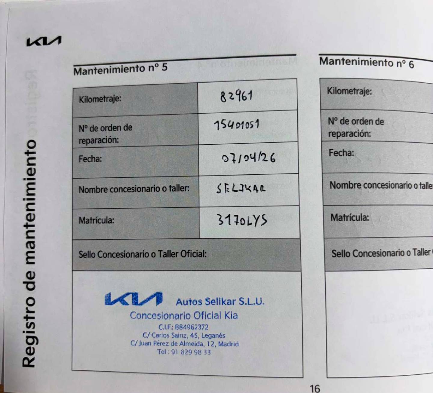 Foto del mantenimiento del KIA Rio KIA Rio 1.0 T-GDi MHEV iMT Drive Pack Sport (100 CV)