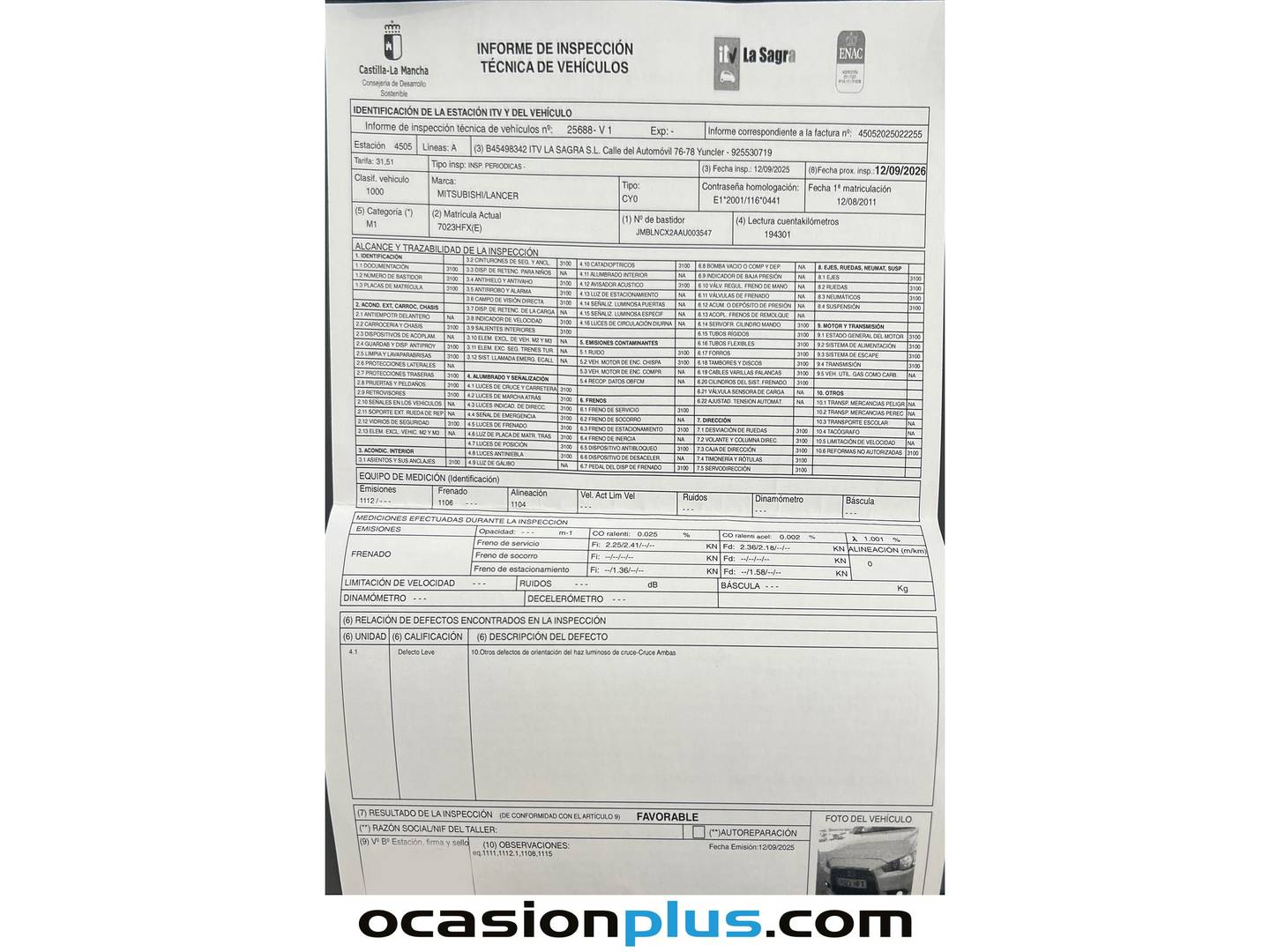 Mitsubishi Lancer Mitsubishi Lancer SPORTBACK 1.5 MIVEC Invite (109 CV) de ocasión