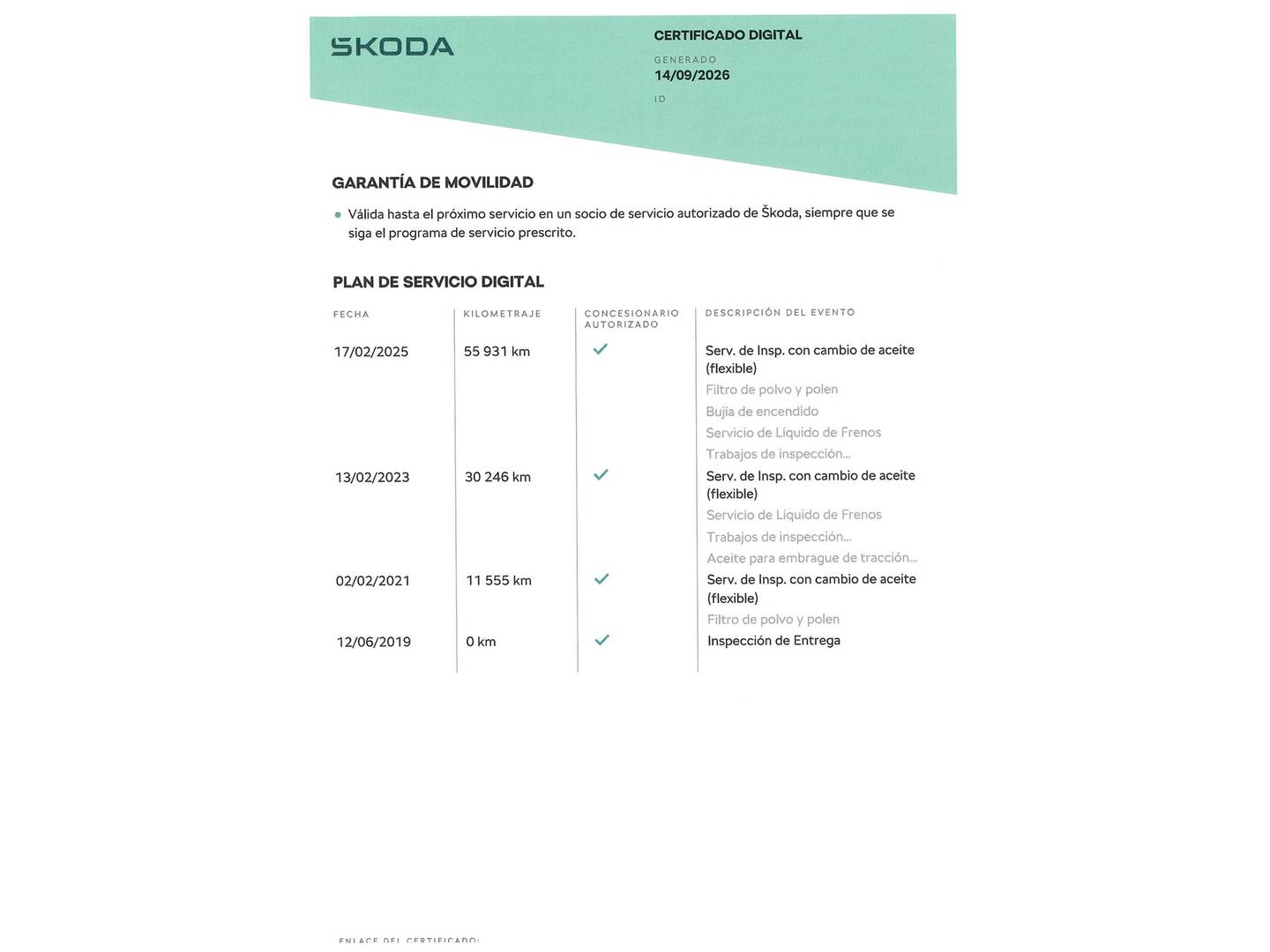 Foto del mantenimiento del Skoda Kodiaq Skoda Kodiaq 2.0 TSI Style 4x4 DSG (190 CV) 7 Plazas