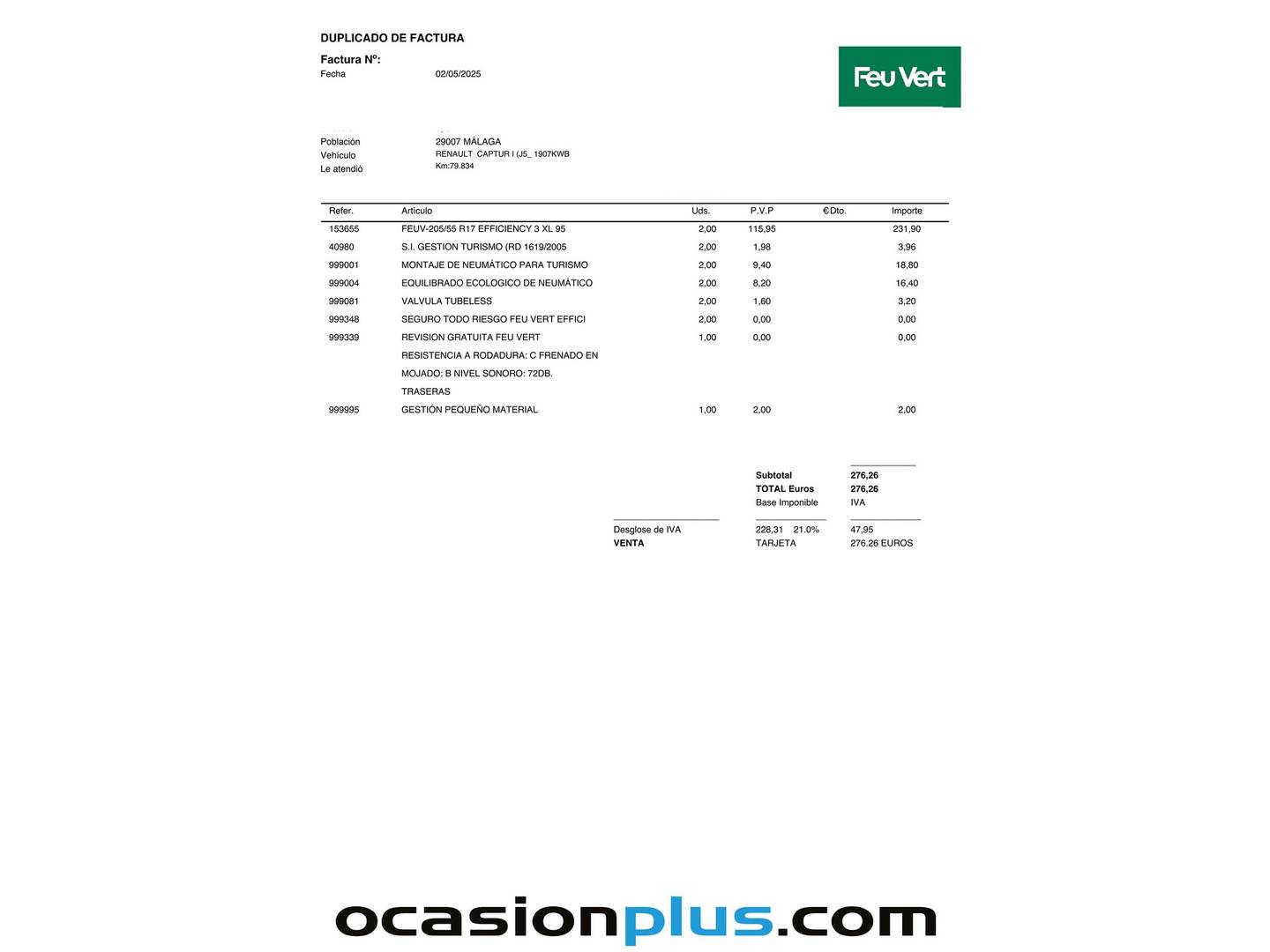 Foto del mantenimiento del Renault Captur Renault Captur Zen TCe (130 CV) GPF