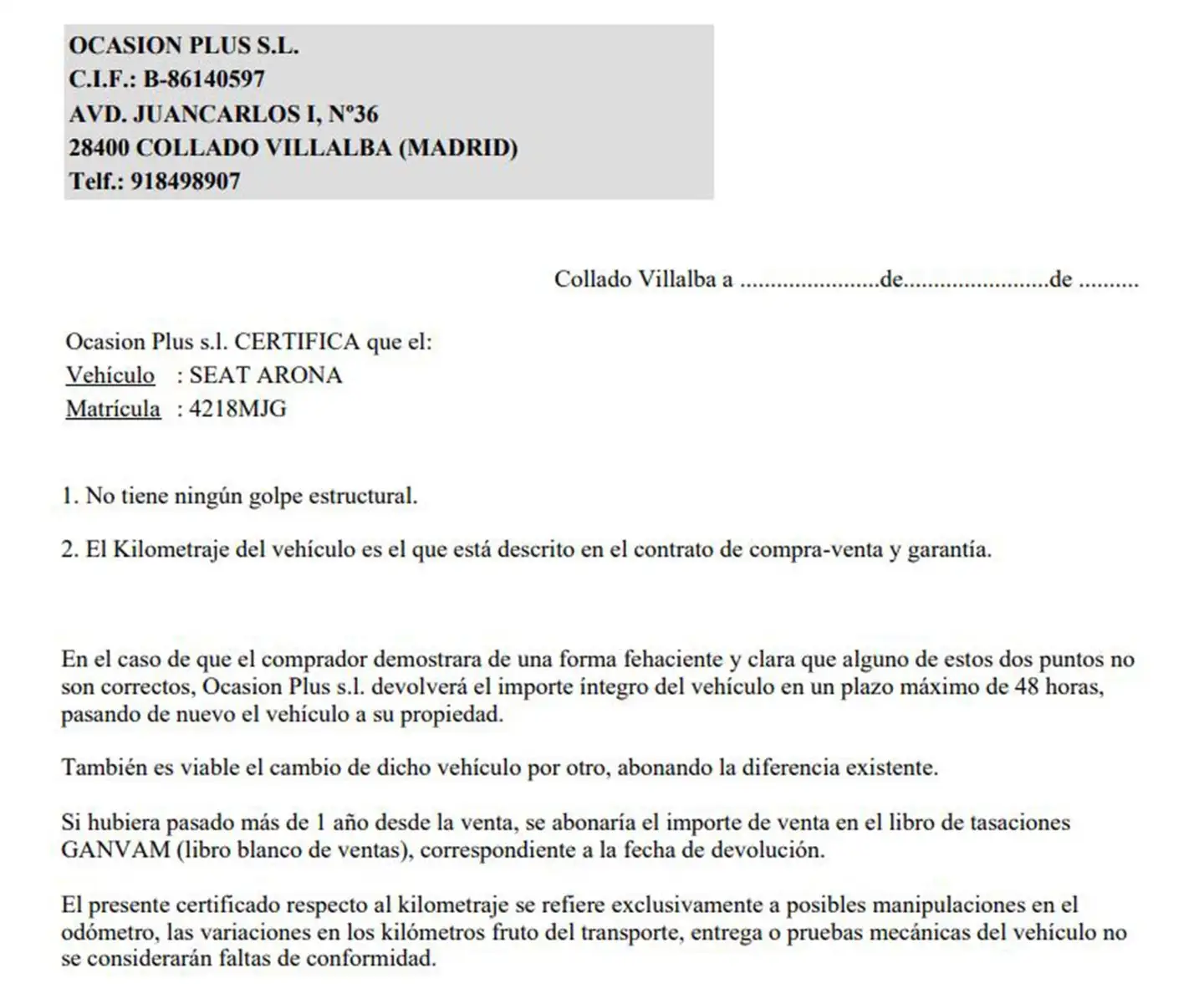 Certificado