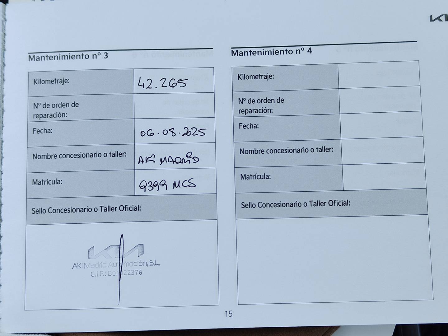 Foto del mantenimiento del KIA Niro KIA Niro 1.6 GDi HEV Híbrido Drive (141 CV)