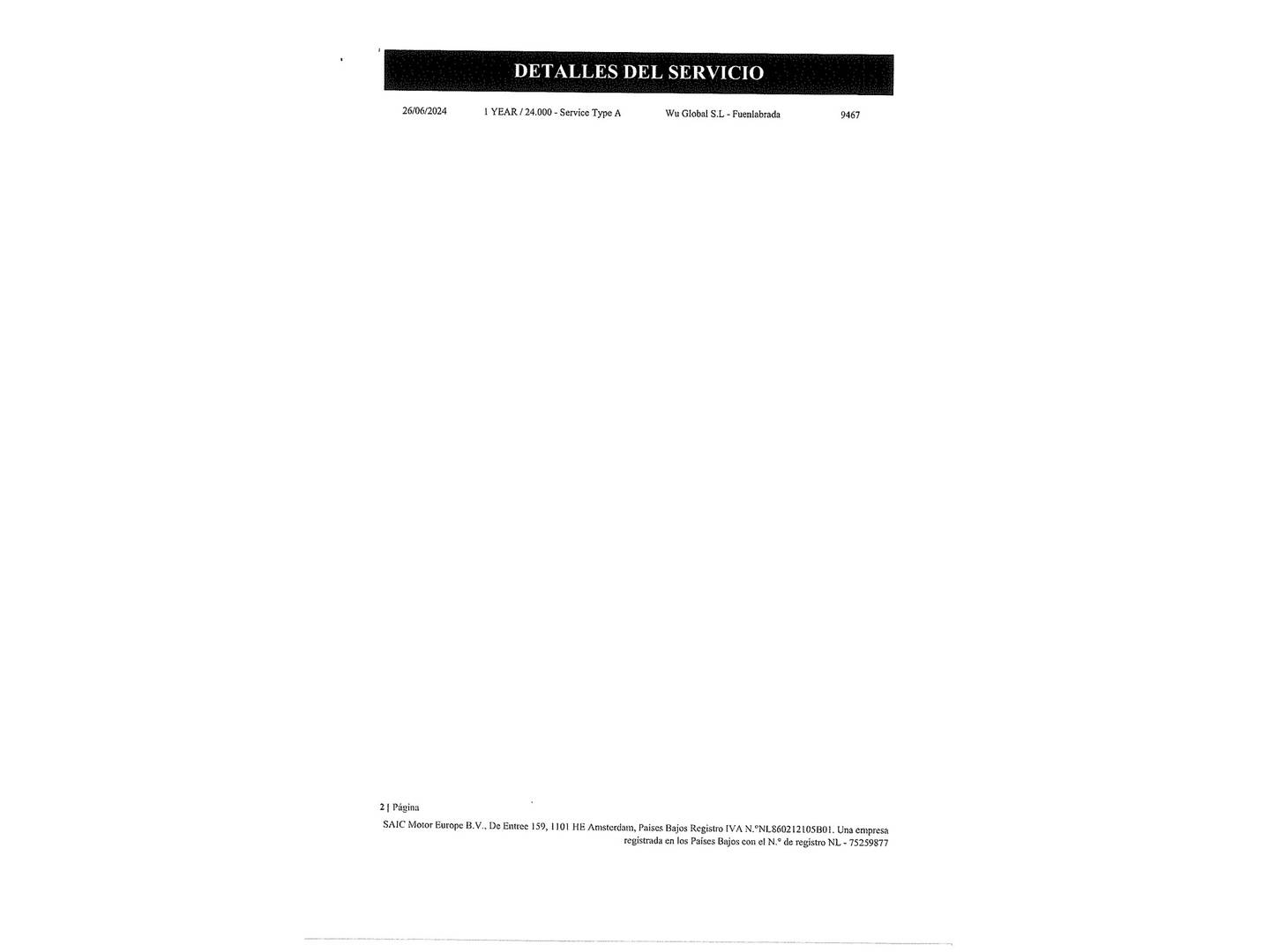 Foto del mantenimiento del MG ZS MG ZS 1.5 Comfort (106 CV)