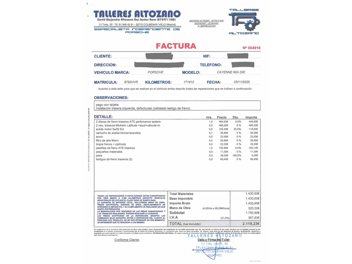 Foto Porsche Cayenne Porsche Cayenne Diesel Platinum Edition Tiptronic (245 CV)