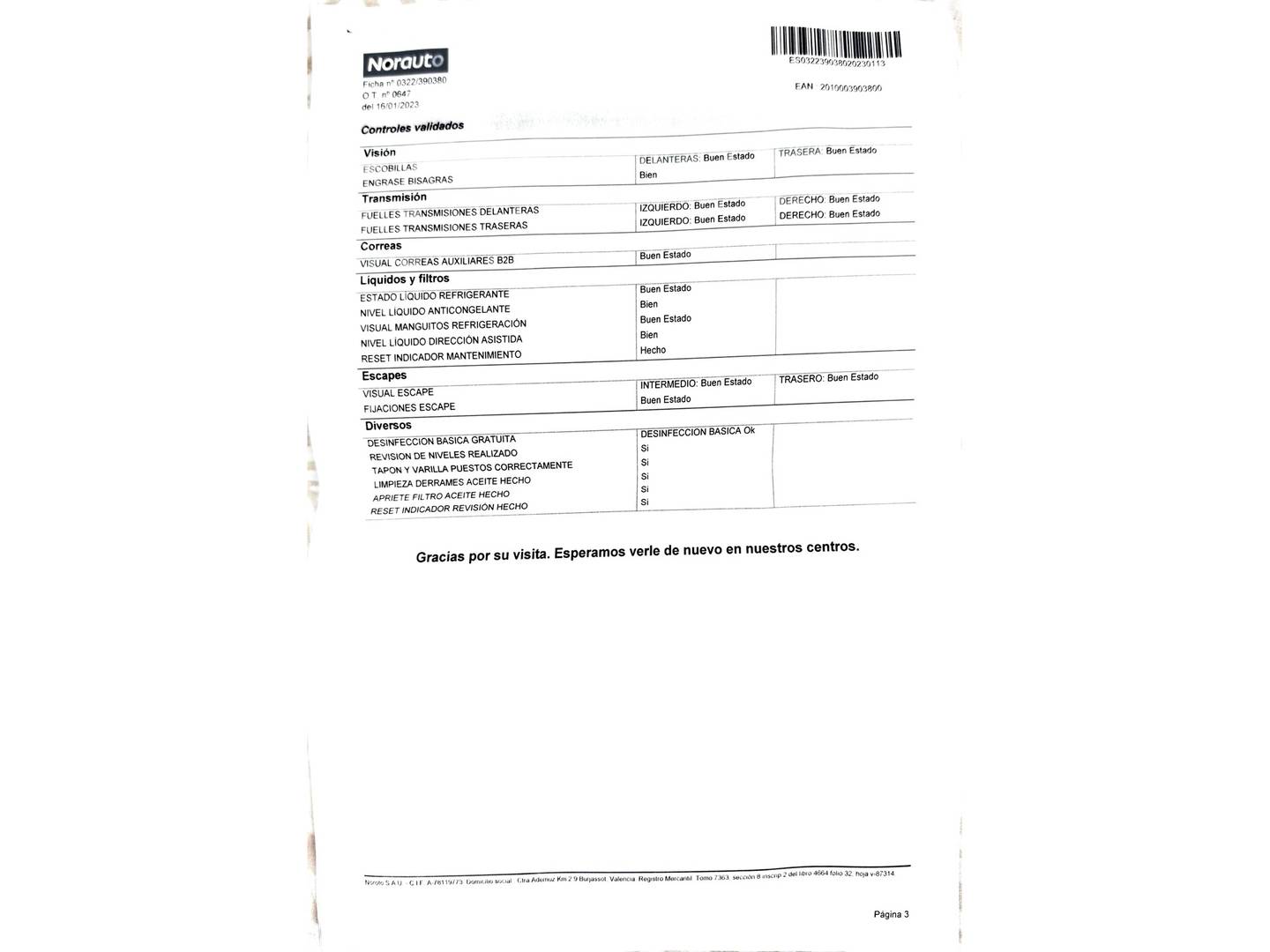 Foto del mantenimiento del Ford Grand C-Max Ford Grand C-Max 1.5 TDCI Titanium (120 CV)