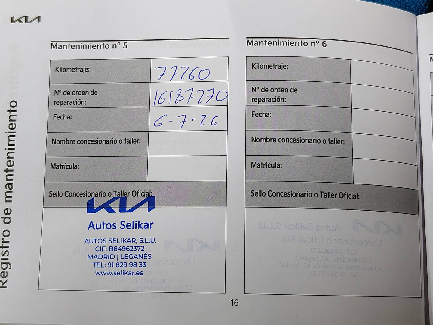 Foto del mantenimiento del KIA XCeed KIA XCeed 1.0 T-GDi Drive (120 CV)
