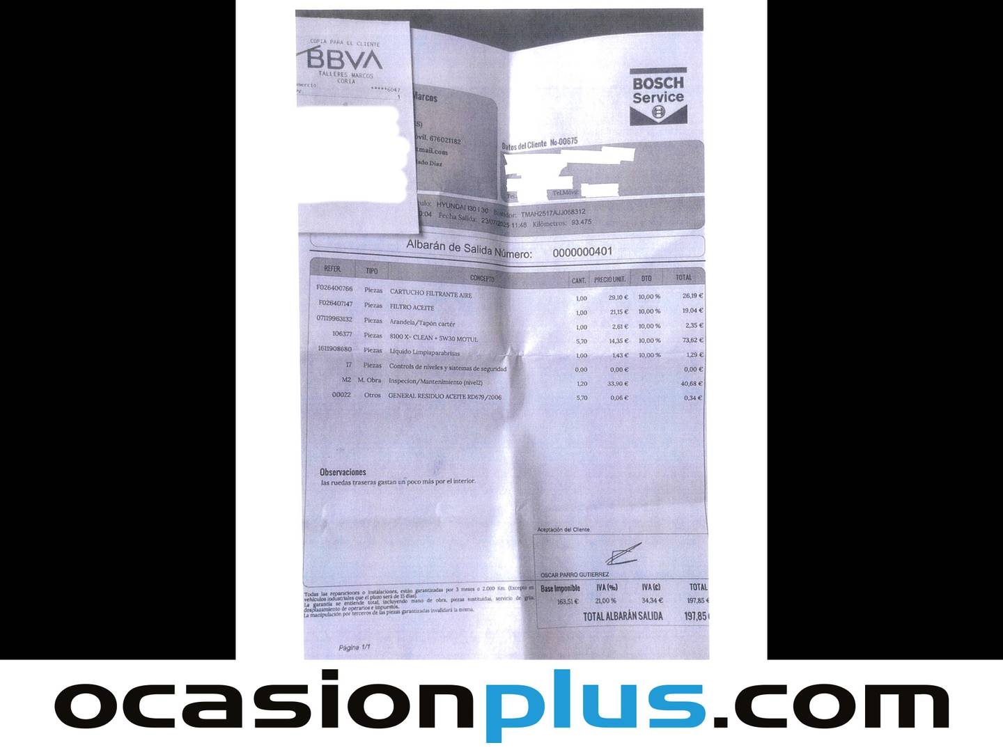 Foto del mantenimiento del Hyundai i30 Hyundai i30 1.6 CRDI Go! (95 CV)