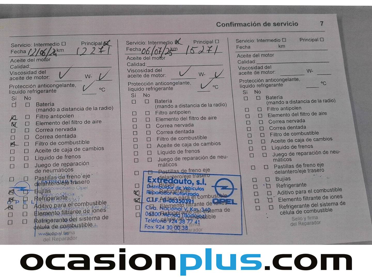 Foto del mantenimiento del Opel Crossland X Opel Crossland X 1.2 Edition (81 CV)