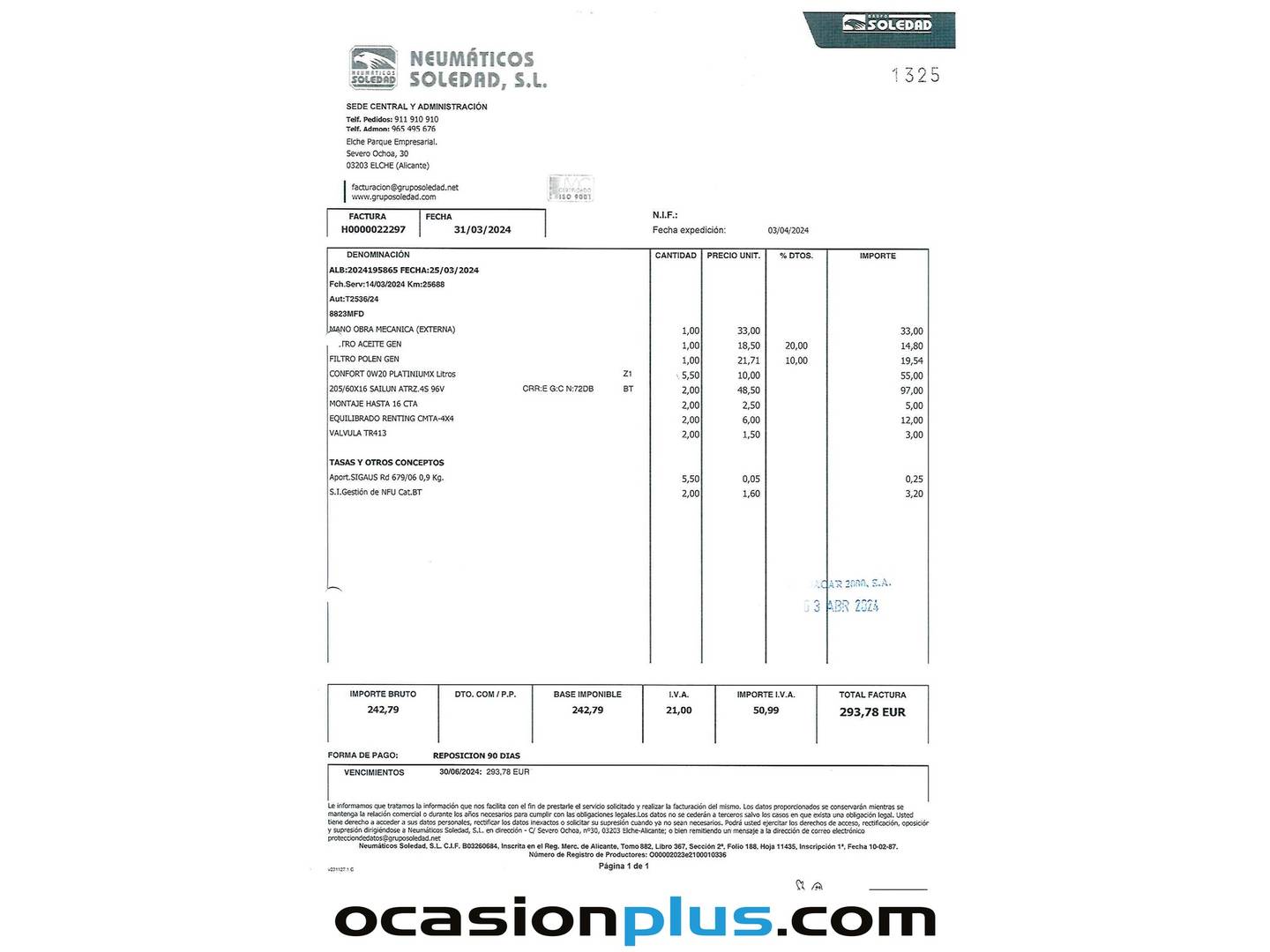 Foto del mantenimiento del Volkswagen Caddy Volkswagen Caddy 2.0 TDI (102 CV)