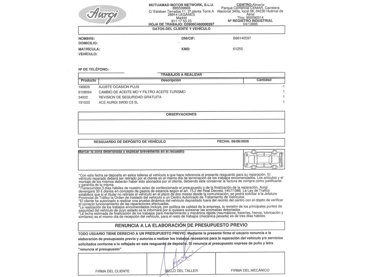 Foto del mantenimiento del Peugeot 308 Peugeot 308 Active Pack BlueHDi S&S (130 CV)