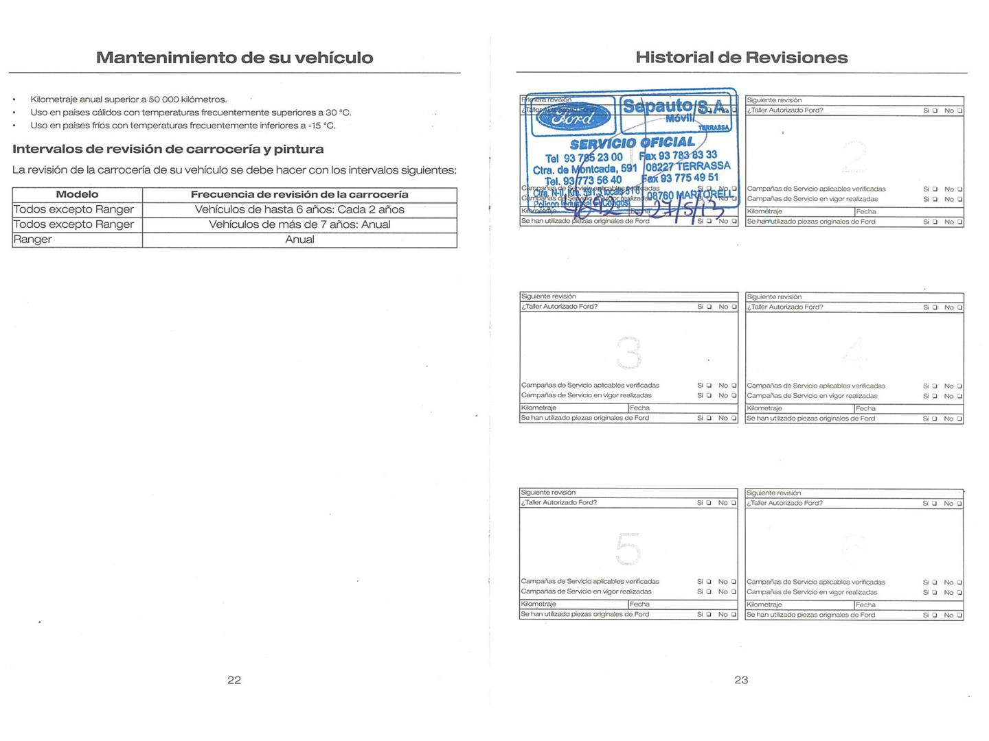 Foto del mantenimiento del Ford Ka Ford Ka 1.2 Duratec S&S Titanium+ (69 CV)