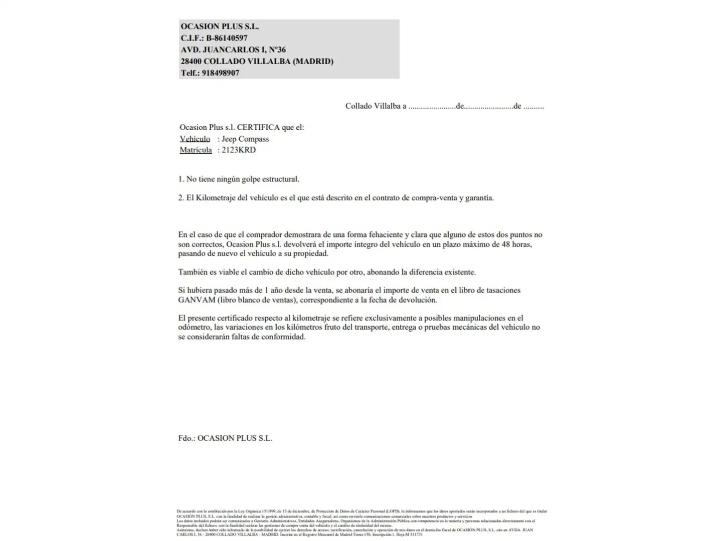 Certificado