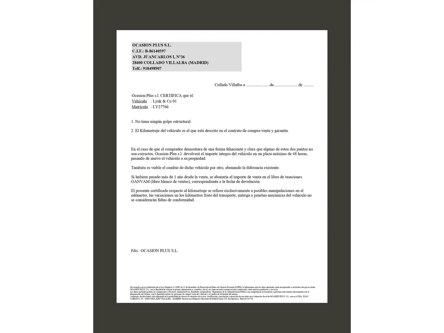 Certificado