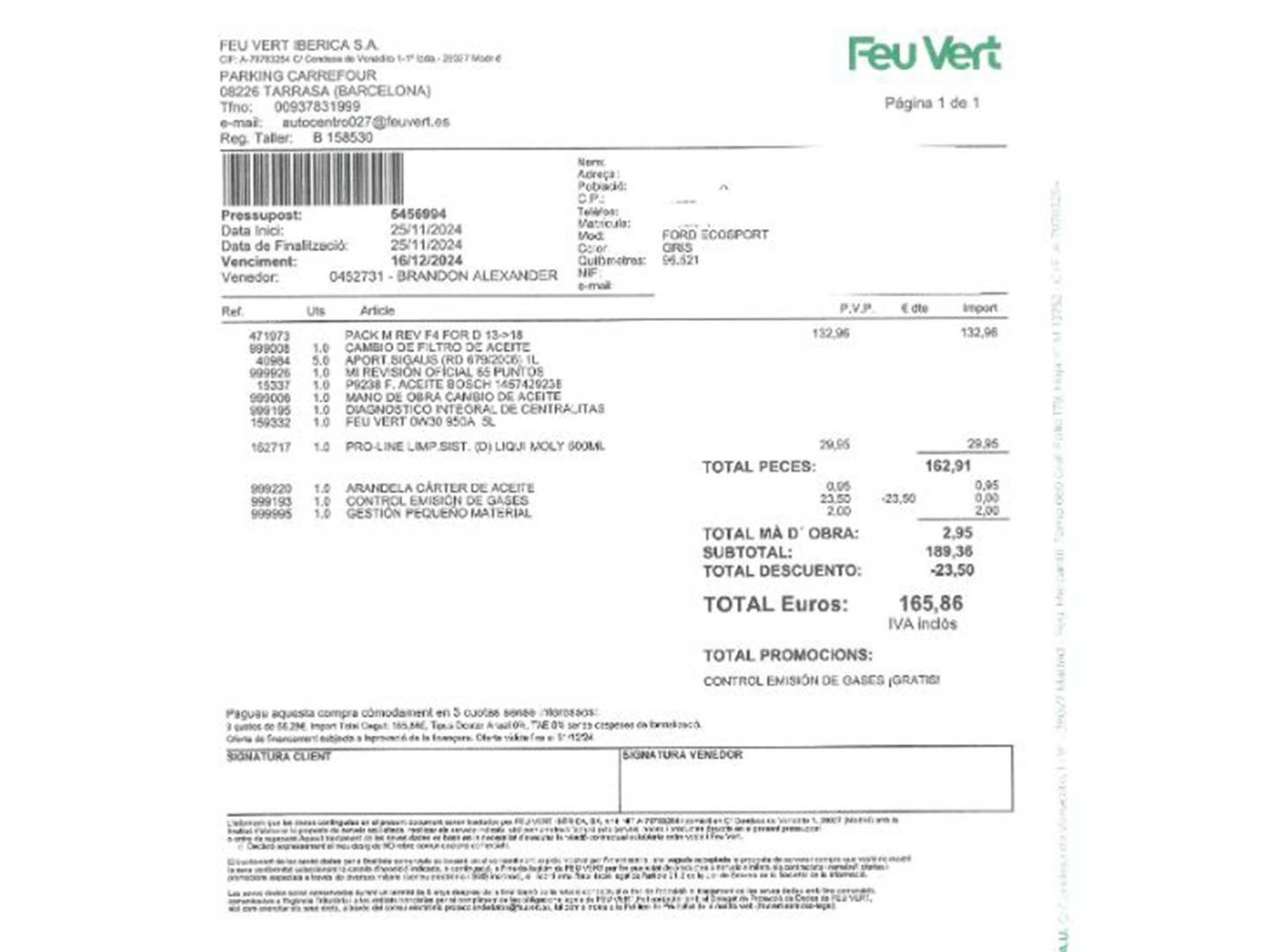 Foto Ford EcoSport Ford EcoSport 1.5 TDCi Titanium (95 CV)