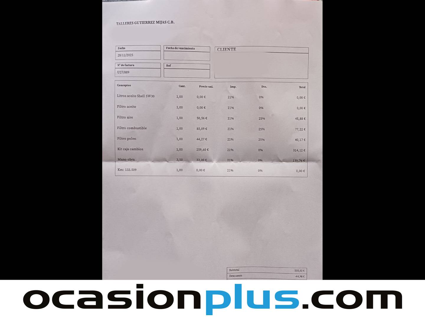 Foto del mantenimiento del BMW Serie 3 BMW Serie 3 318d Touring (150 CV)