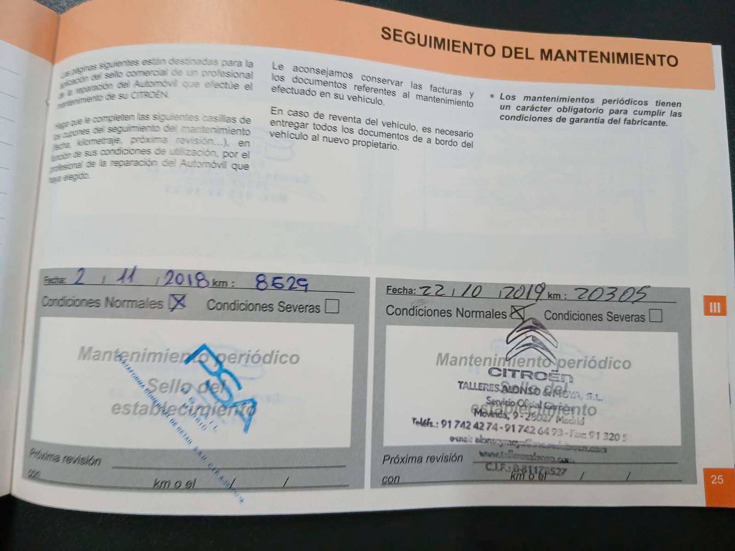 Foto del mantenimiento del Citroën C3 Citroën C3 PureTech 110 S&S Feel EAT6 (110 CV)