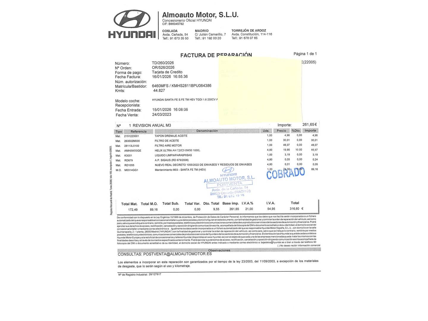 Foto Hyundai Santa Fe Hyundai Santa Fe 1.6 TGDi HEV Klass 4x2 Auto (230 CV) 7 Plazas