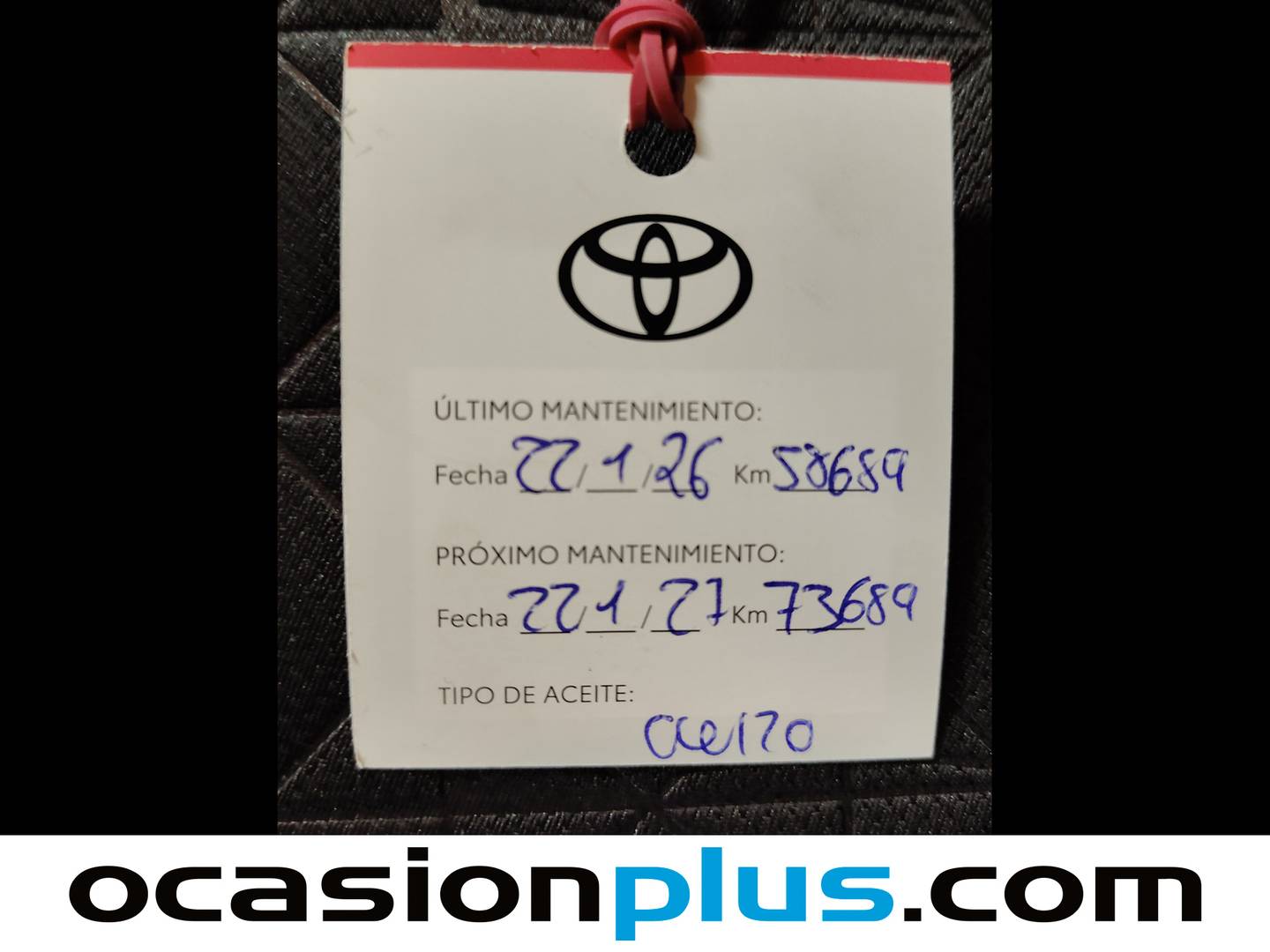 Foto del mantenimiento del Toyota C-HR Toyota C-HR 1.8 125H Advance (122 CV)