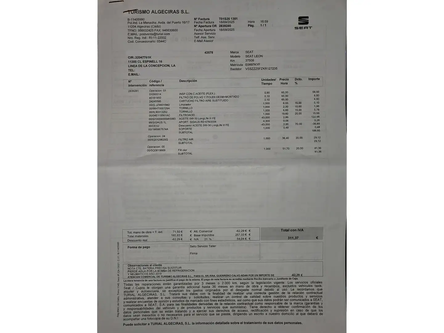 Foto Seat León SEAT León 1.5 TSI S&S FR (150 CV)