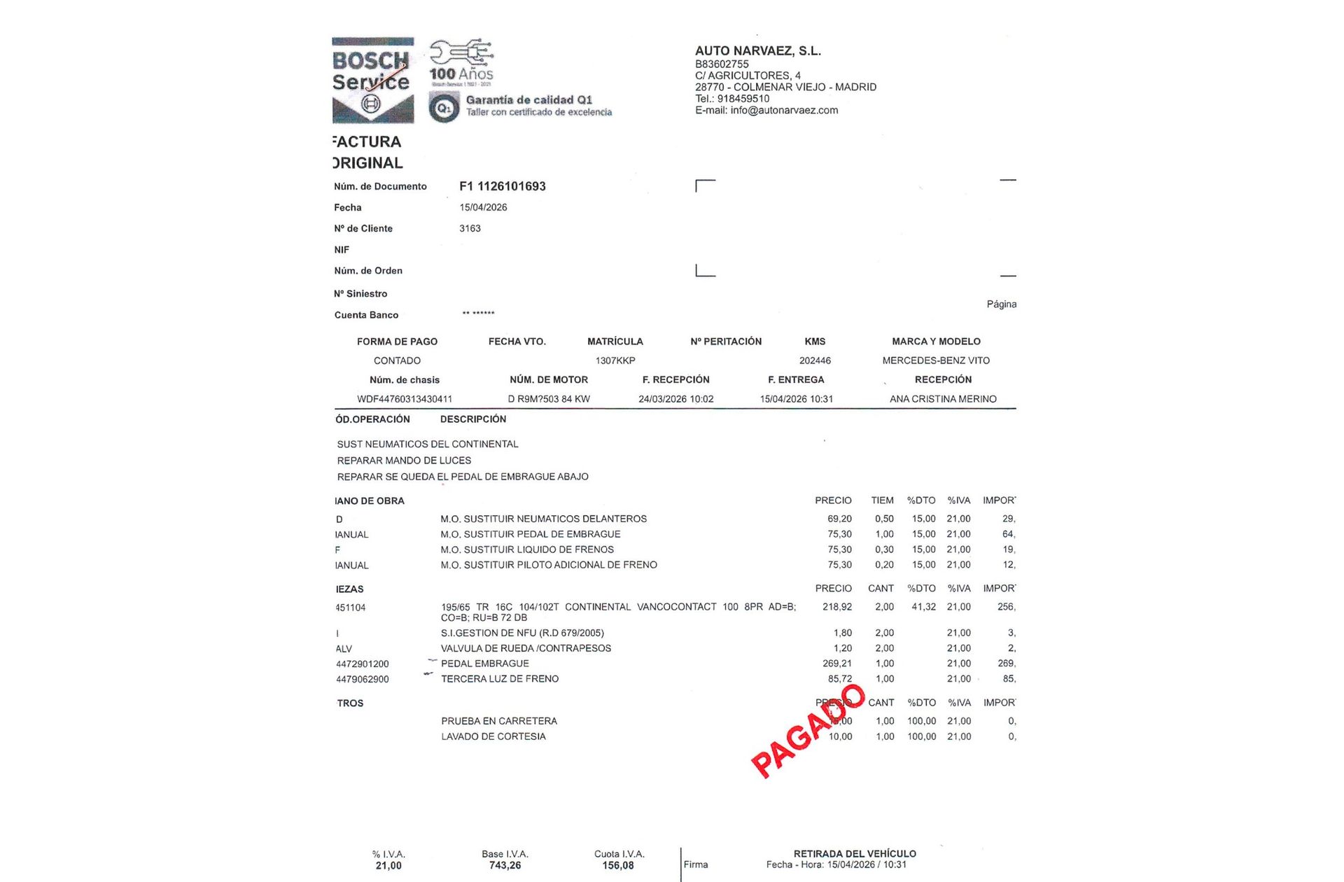 Mercedes-Benz Vito Furgon 111 CDI Larga - foto 12