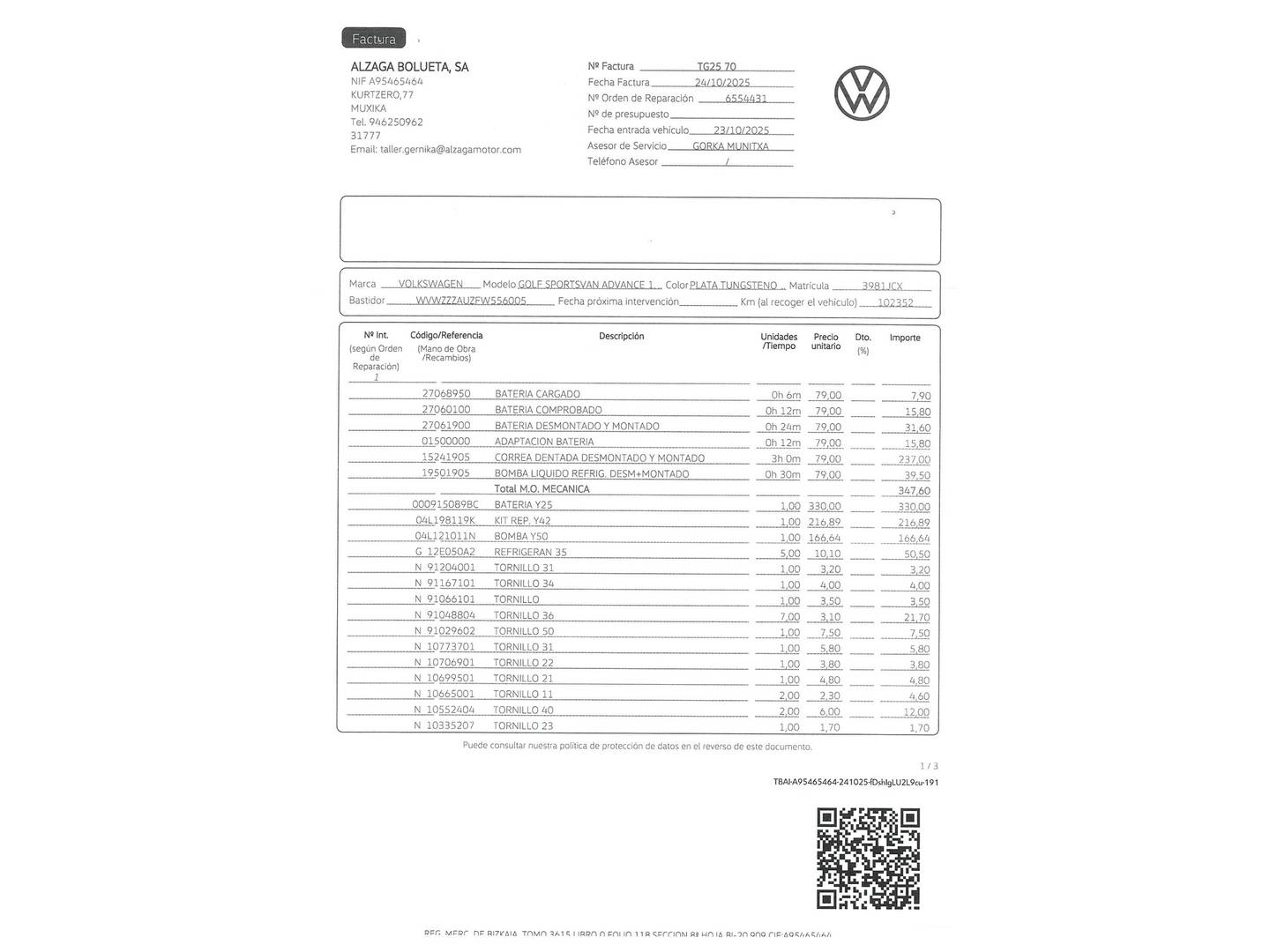 Foto Volkswagen Golf Sportsvan Volkswagen Golf Sportsvan Advance 1.6 TDI BMT (110 CV)
