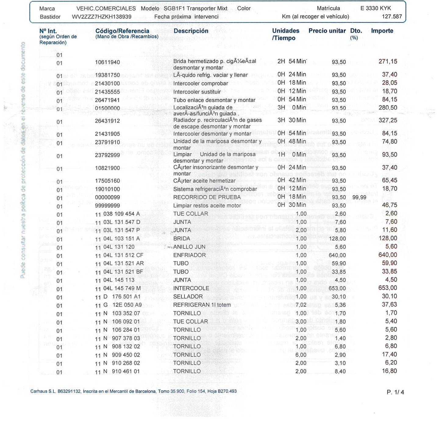 Foto Volkswagen Transporter Volkswagen Transporter Mixto Batalla Corta TN 2.0 TDI BMT(150 CV) ISOTERMO 5 Plazas