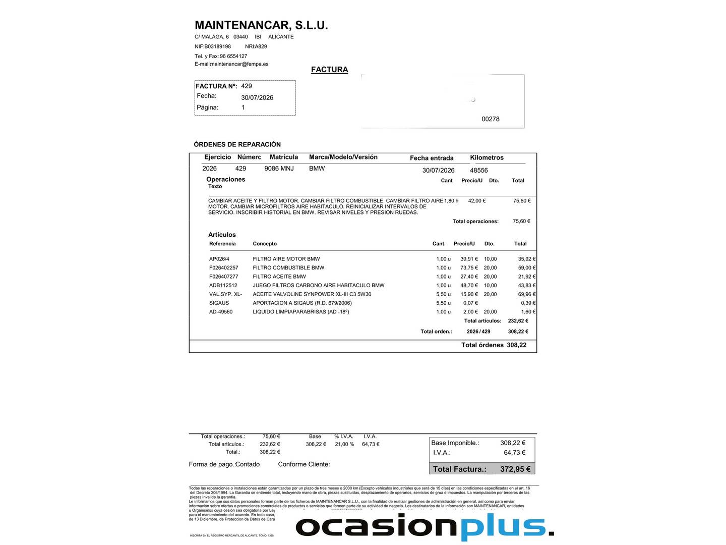 Foto del mantenimiento del BMW Serie 1 BMW Serie 1 120d (190 CV) Pack M