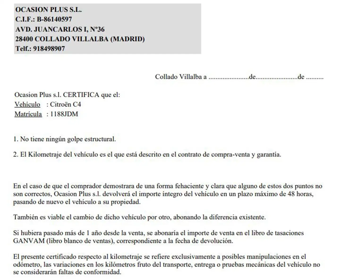 Certificado
