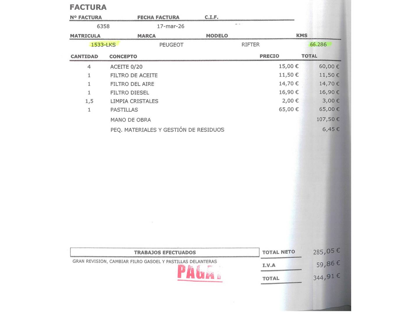 Peugeot Rifter Peugeot Rifter BlueHDi 130 S&S GT Standard Auto (130 CV) diésel