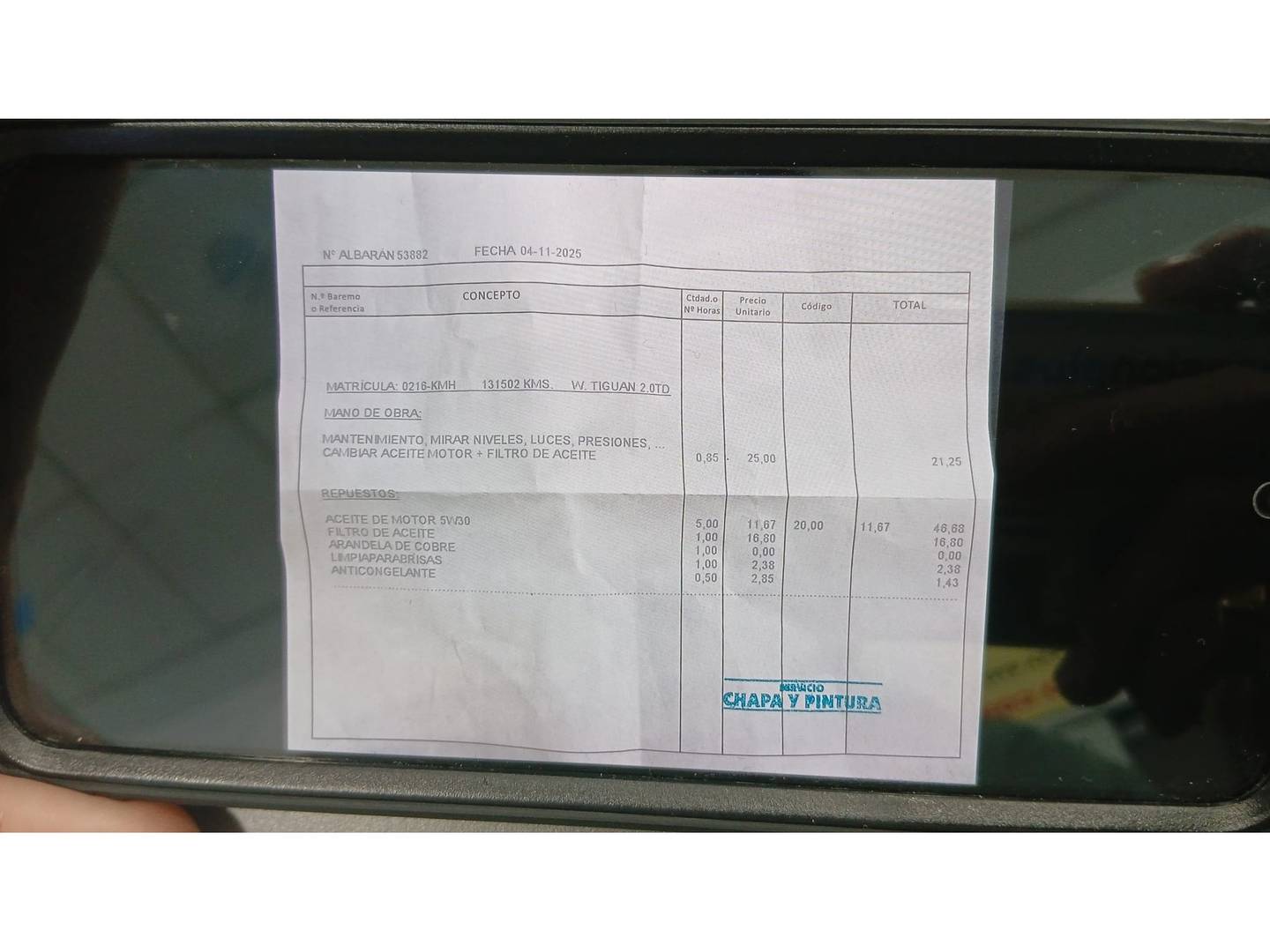 Foto del mantenimiento del Volkswagen Tiguan Volkswagen Tiguan Sport 2.0 TDI (150 CV) DSG Pack R-Line