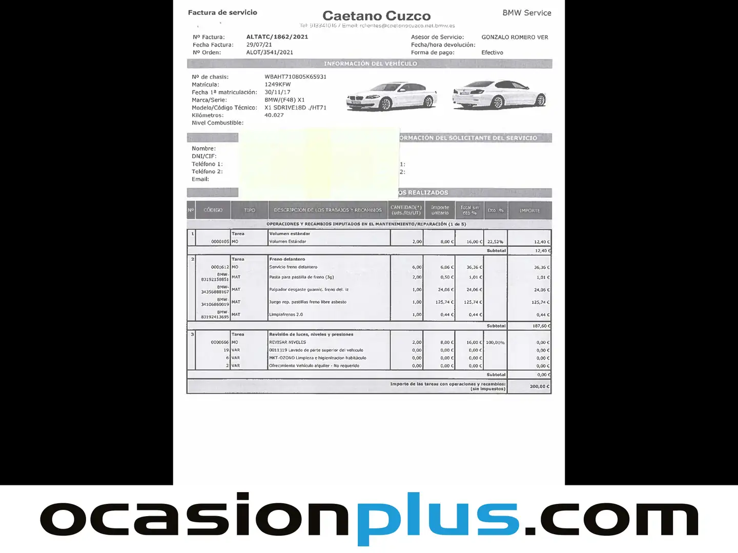 Foto BMW X1 BMW X1 sDrive18d Business (150 CV)