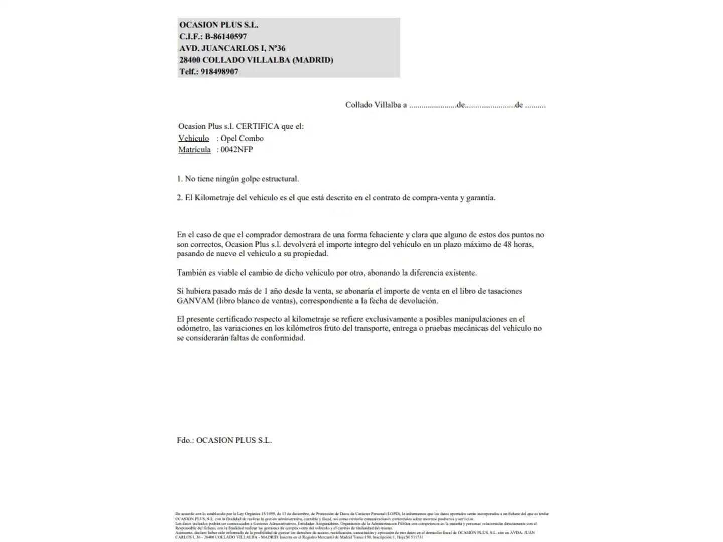 Certificado