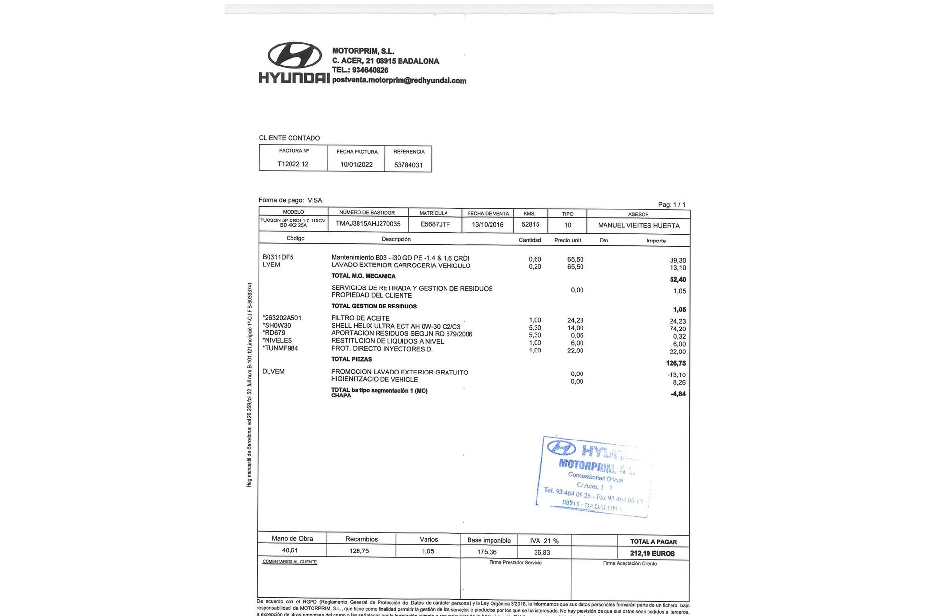 Hyundai Tucson 1.7 CRDi BlueDrive 25 Aniversario 4x2 - foto 21