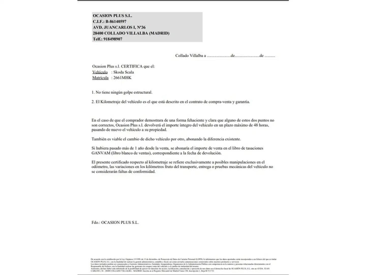 Certificado