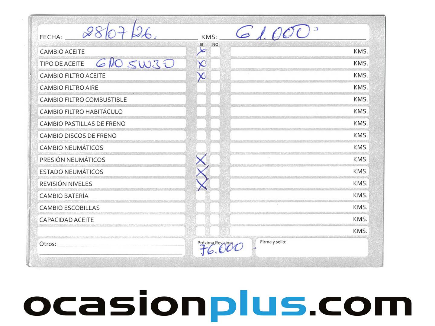 Foto del mantenimiento del Peugeot 208 Peugeot 208 1.2 PureTech S&S Allure EAT6 (110 CV)