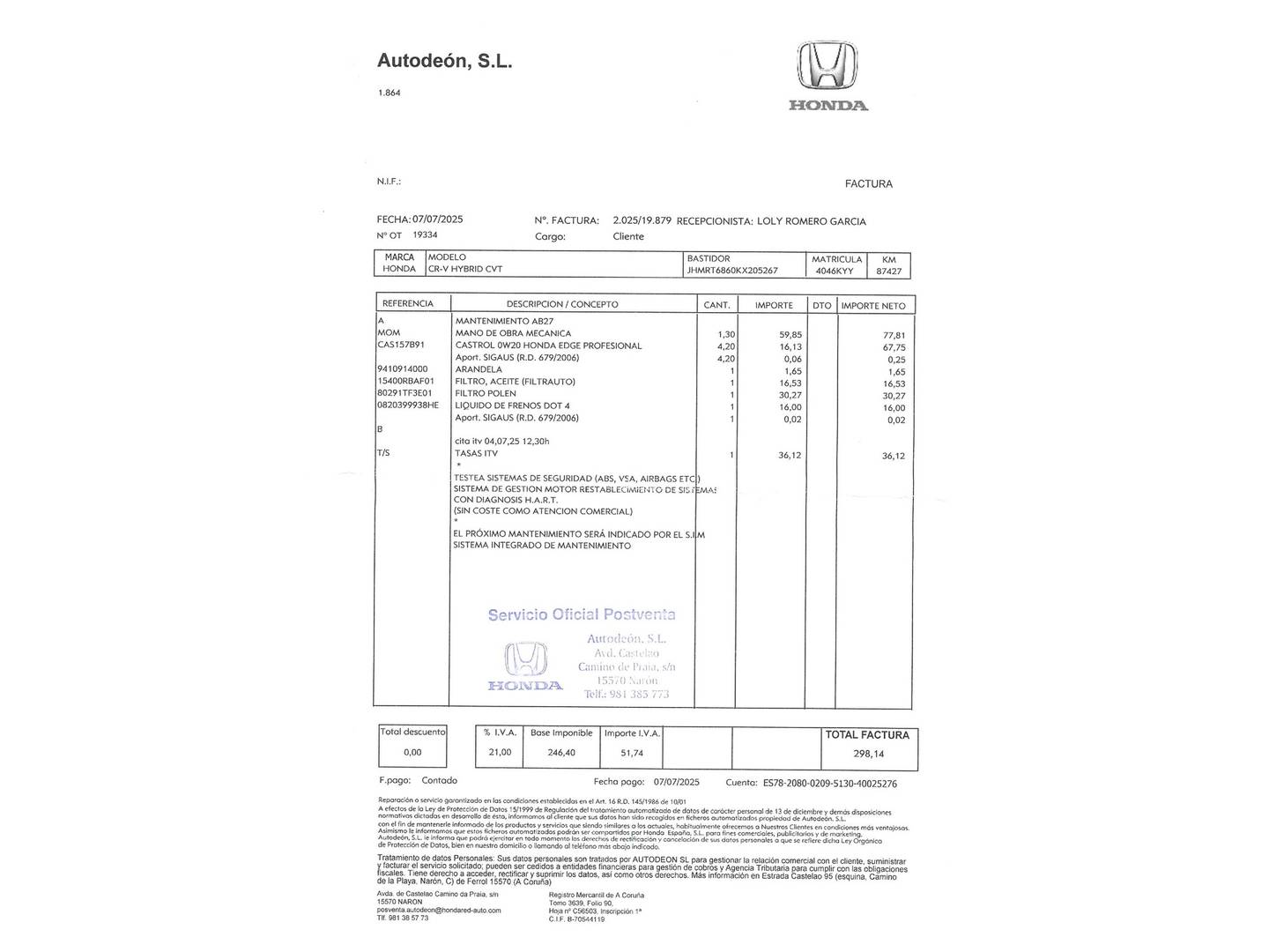 Foto Honda CR-V Honda CR-V 2.0 i-MMD Lifestyle 4x4 (184 CV)