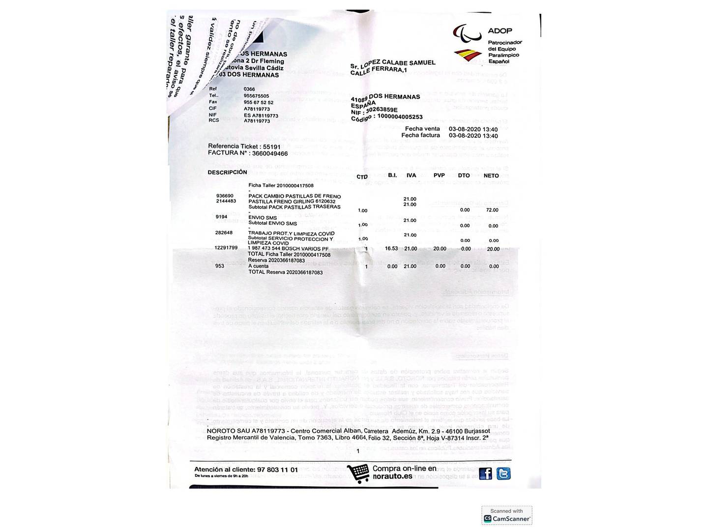 Foto del mantenimiento del BMW Serie 2 Active Tourer BMW Serie 2 216d Active Tourer (116 CV)