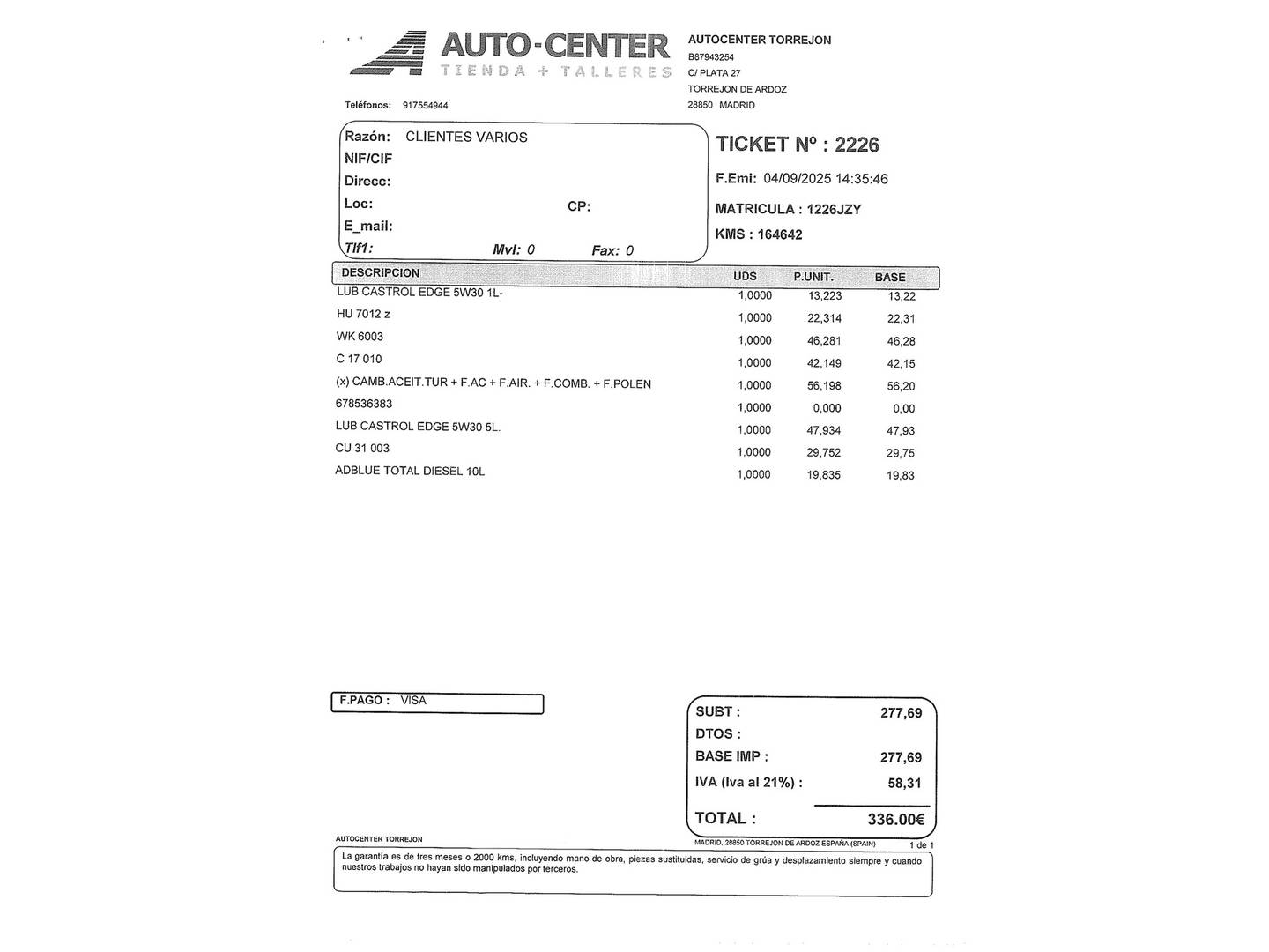 Foto del mantenimiento del Audi A5 Audi A5 Sportback Advanced 3.0 TDI Quattro (218 CV) S Tronic