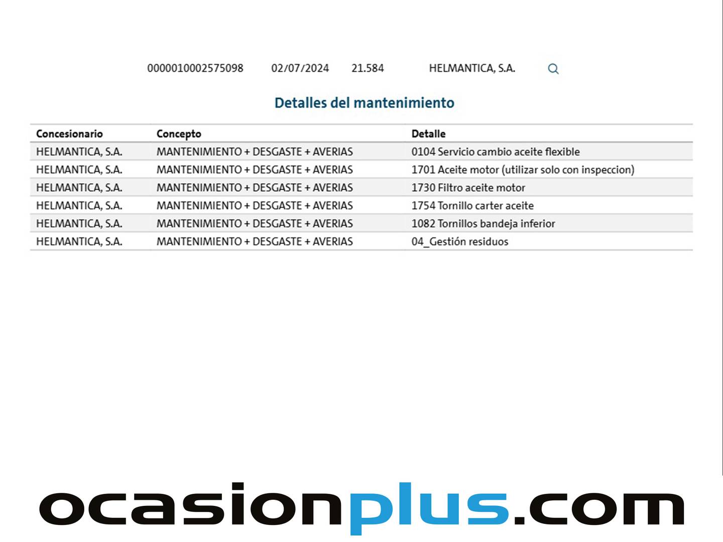 Foto del mantenimiento del Audi A3 Audi A3 Sportback 35 TDI (150 CV) S tronic