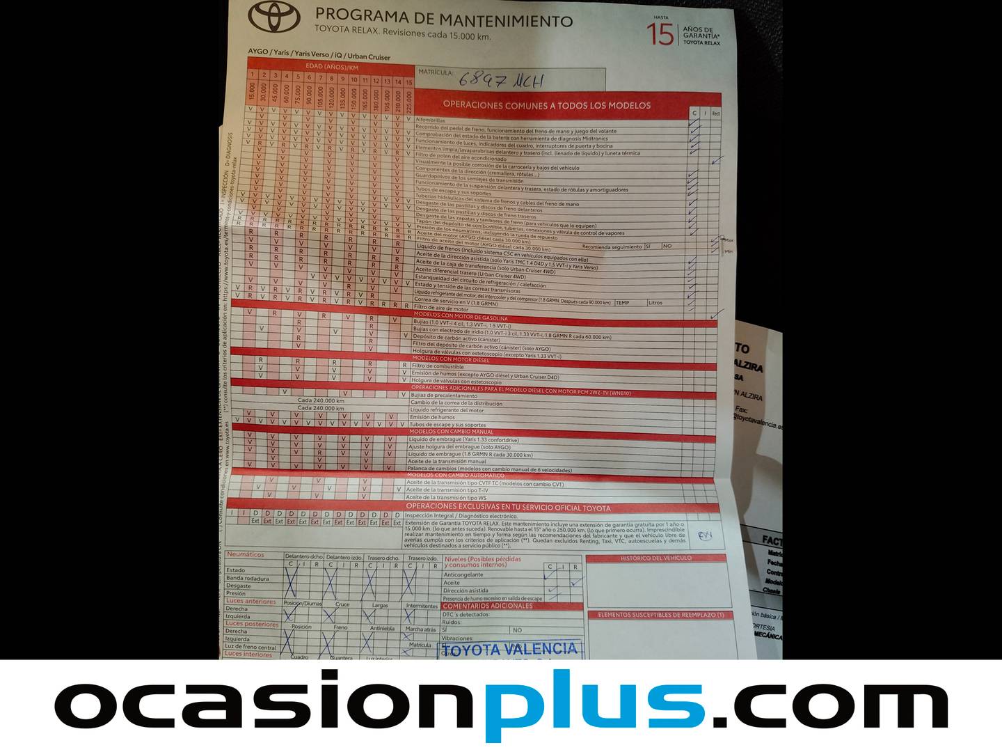 Foto del mantenimiento del Toyota Aygo Toyota Aygo 1.0 70 x-play  (72 CV)