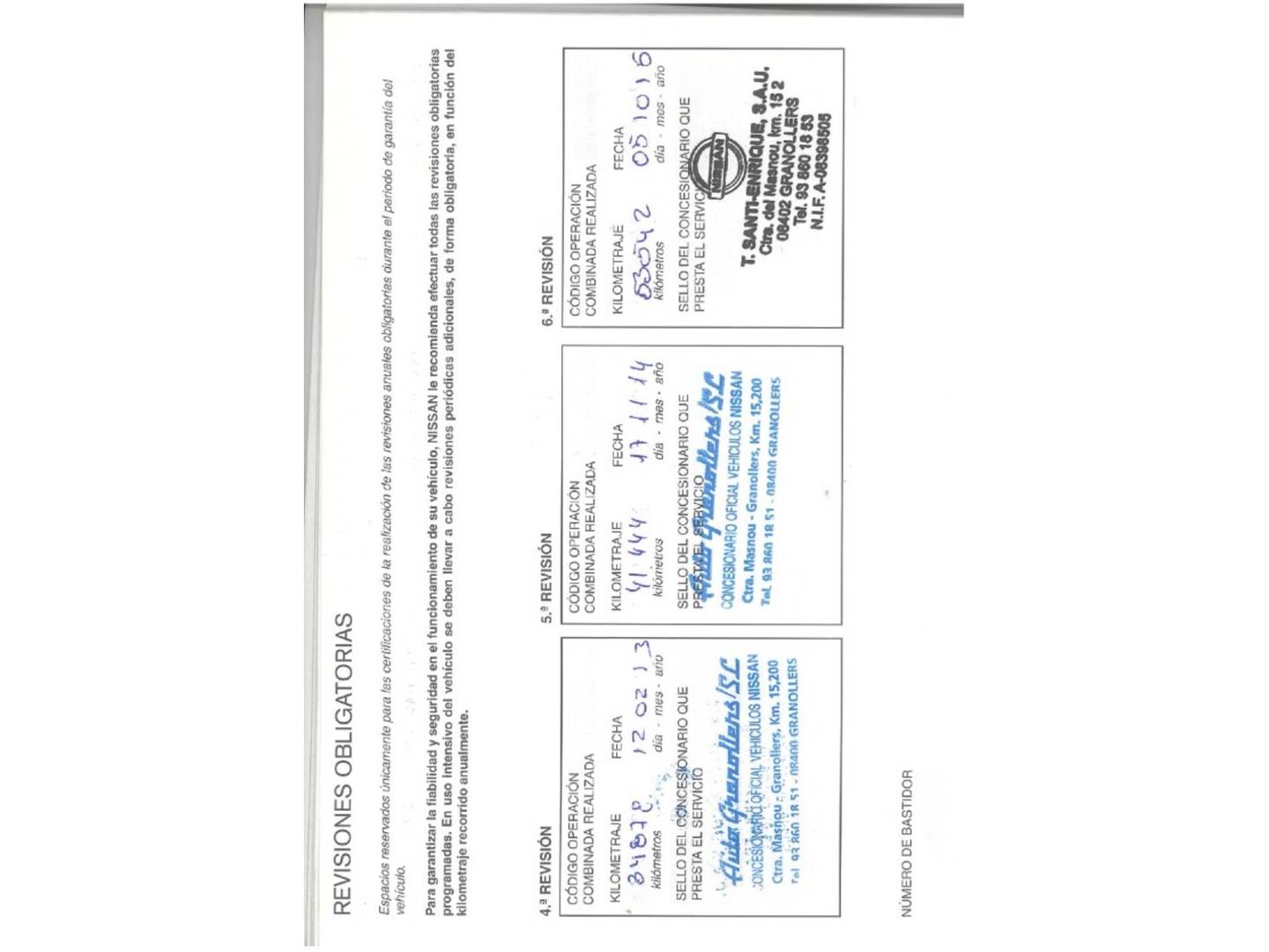 Foto del mantenimiento del Nissan Pathfinder Nissan Pathfinder 2.5 dCi SE 7 Plazas (171 CV)