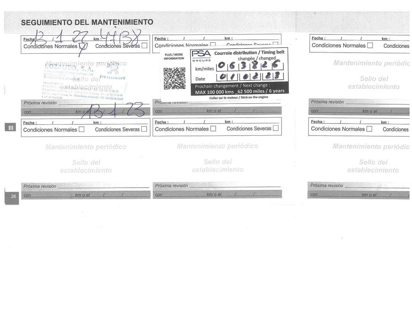 Foto del mantenimiento del Peugeot 3008 Peugeot 3008 PureTech 130 S&S GT Line (130 CV)