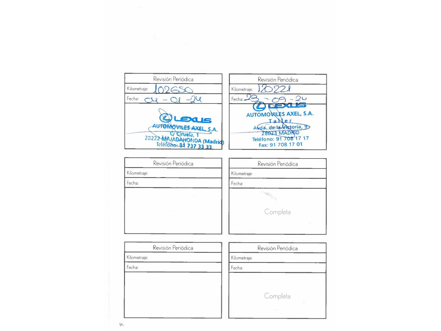 Foto del mantenimiento del Lexus NX Lexus NX 300h Executive 4WD + Navibox (197 CV)