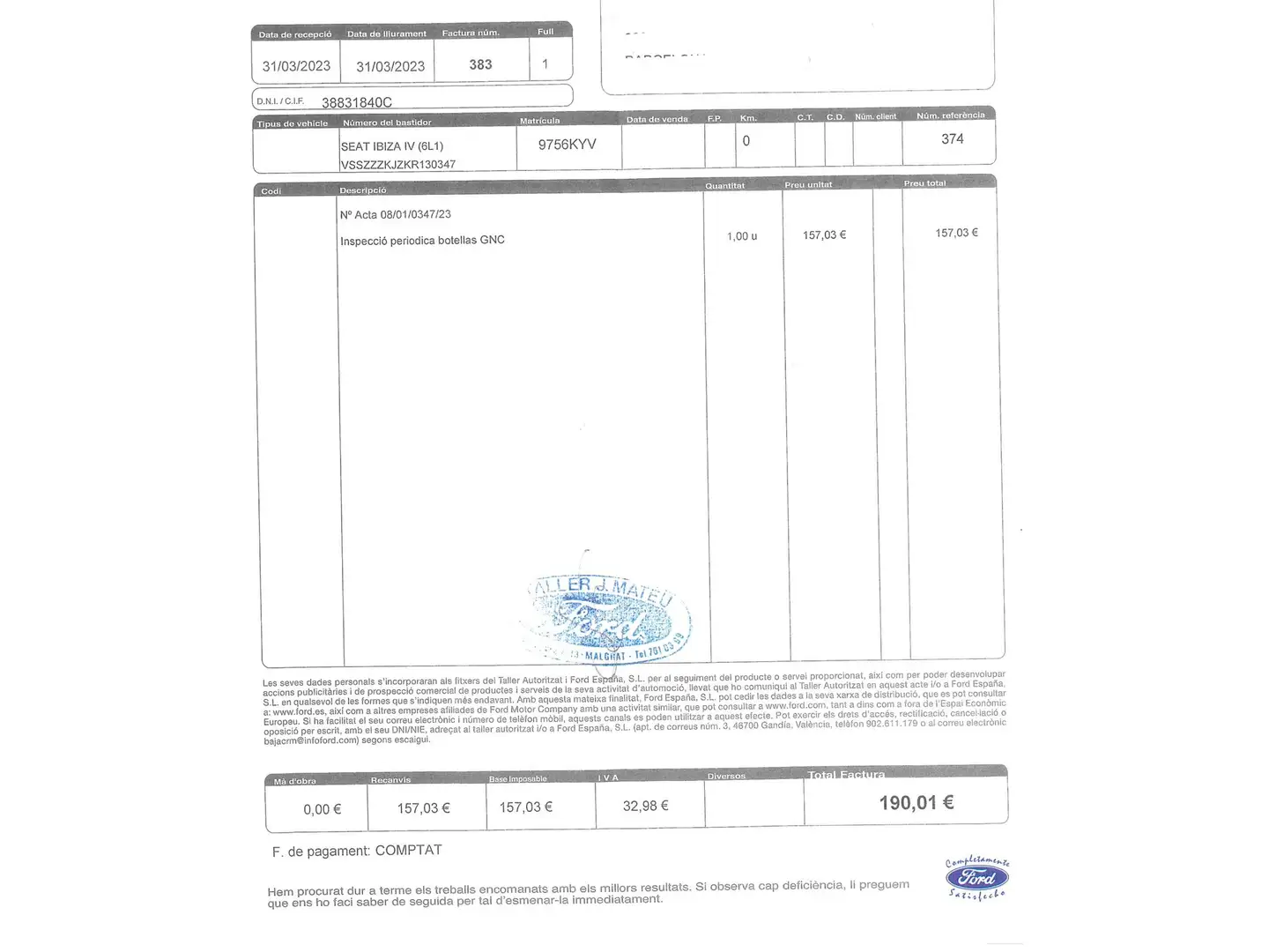 Foto Seat Ibiza SEAT Ibiza 1.0 TGI GNC S&S Style (90 CV)