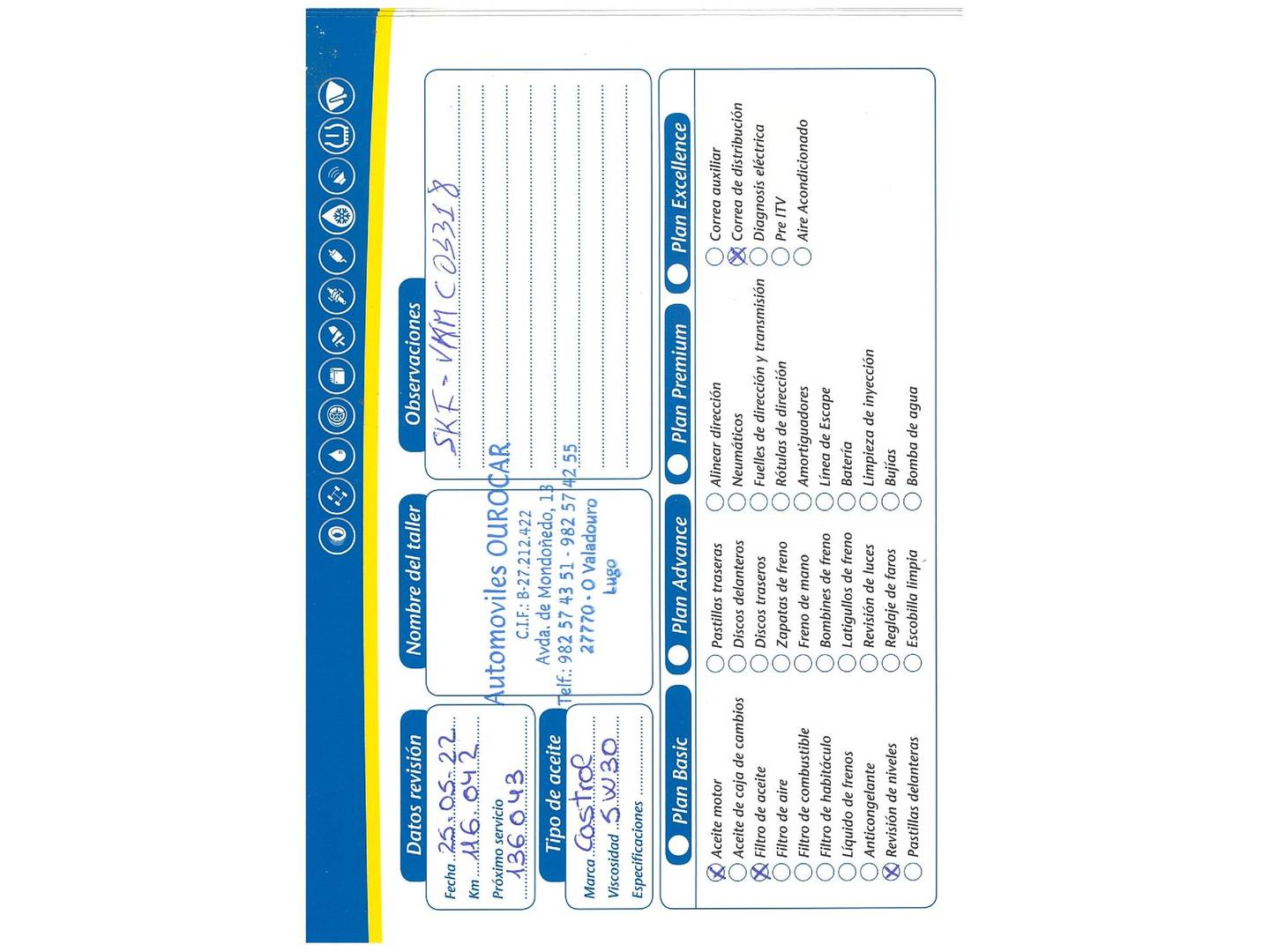 Foto del mantenimiento del Ford Tourneo Courier Ford Tourneo Courier 1.5 TDCi Trend (95 CV)