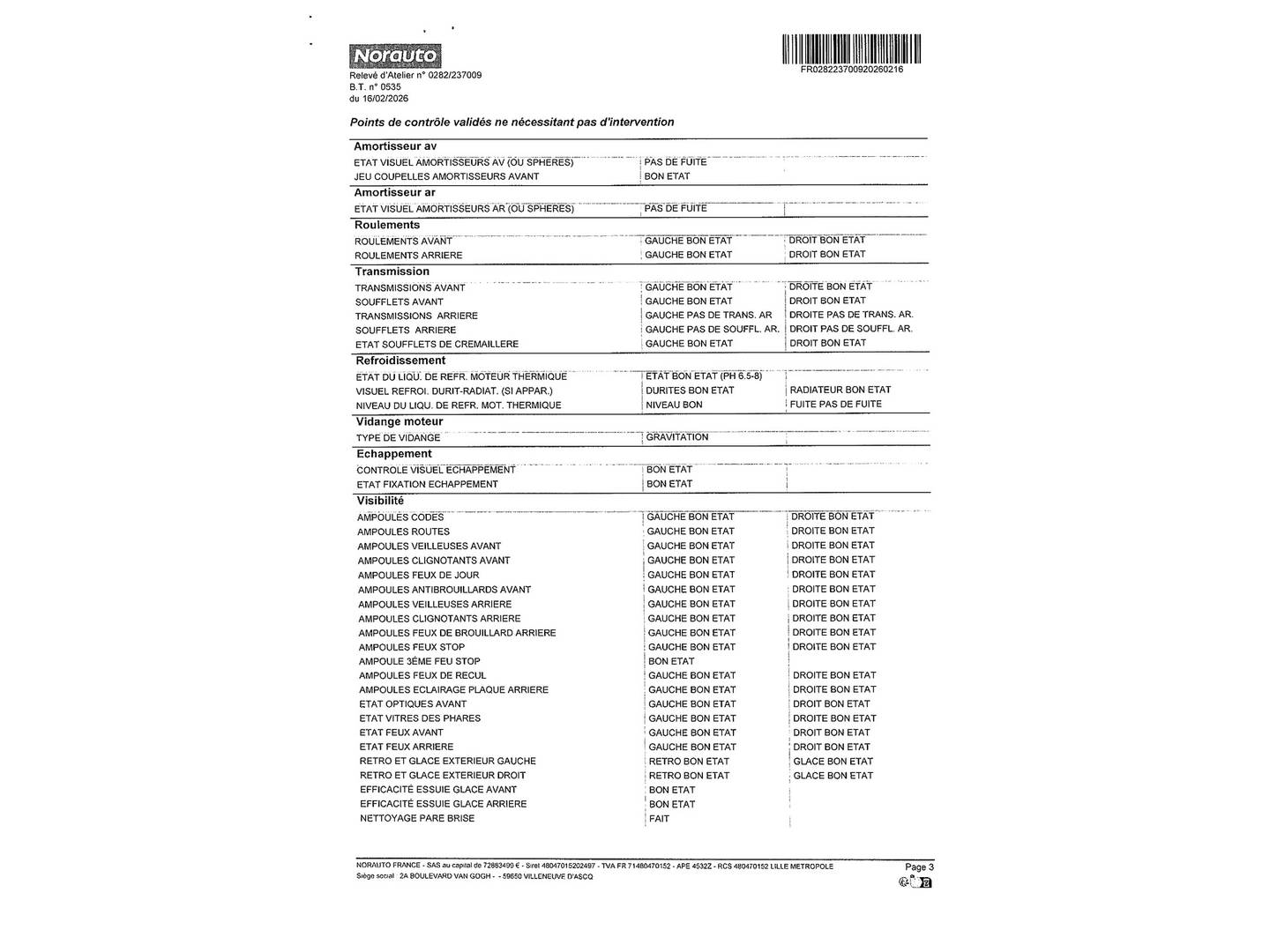 Foto del mantenimiento del Dacia Sandero Dacia Sandero Laureate dCi (90 CV)