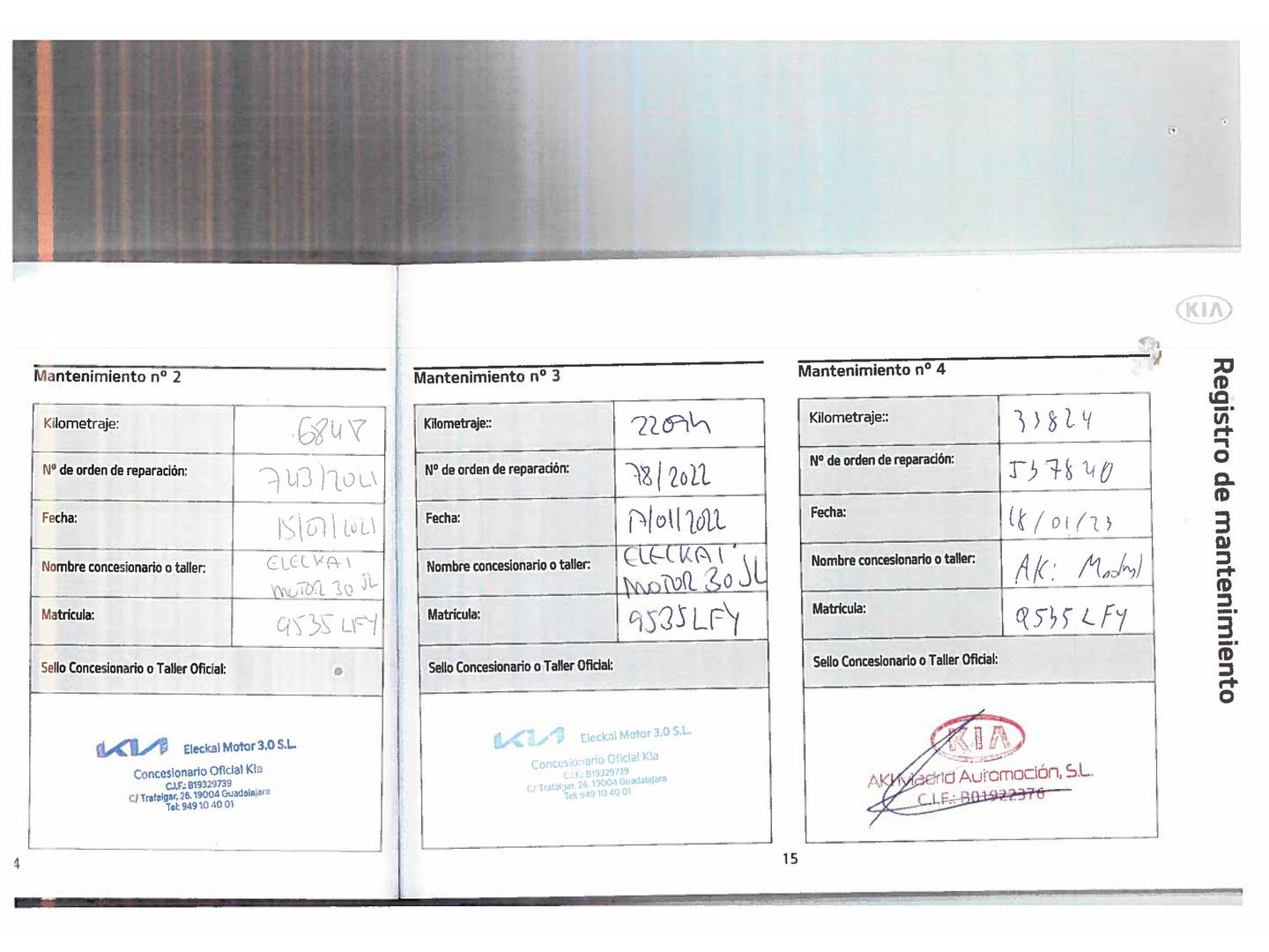 Foto del mantenimiento del KIA XCeed KIA XCeed 1.0 T-GDi Drive (120 CV)