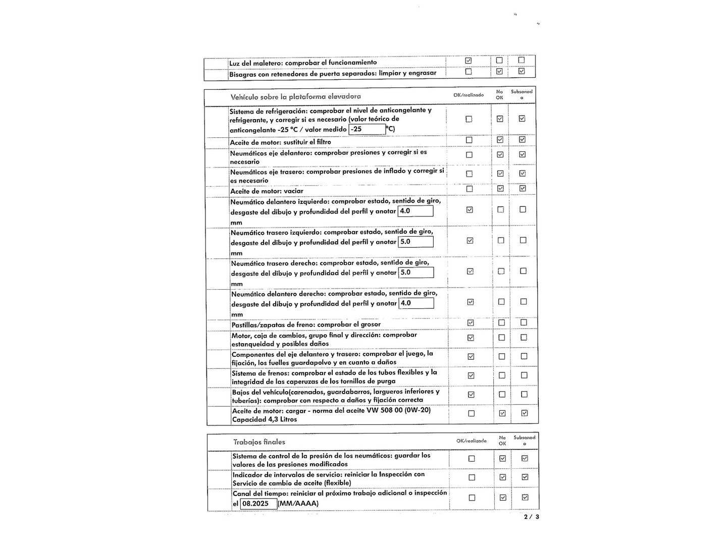 Foto del mantenimiento del Audi Q2 Audi Q2 Advanced 35 TFSI (150 CV) S tronic