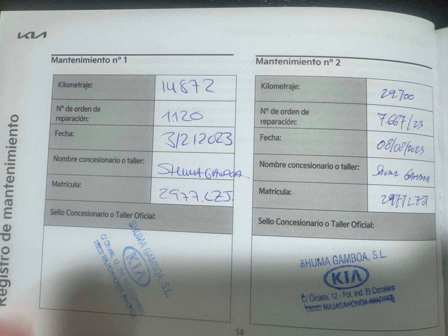 Foto del mantenimiento del KIA Niro KIA Niro 1.6 GDi HEV Concept (141 CV)
