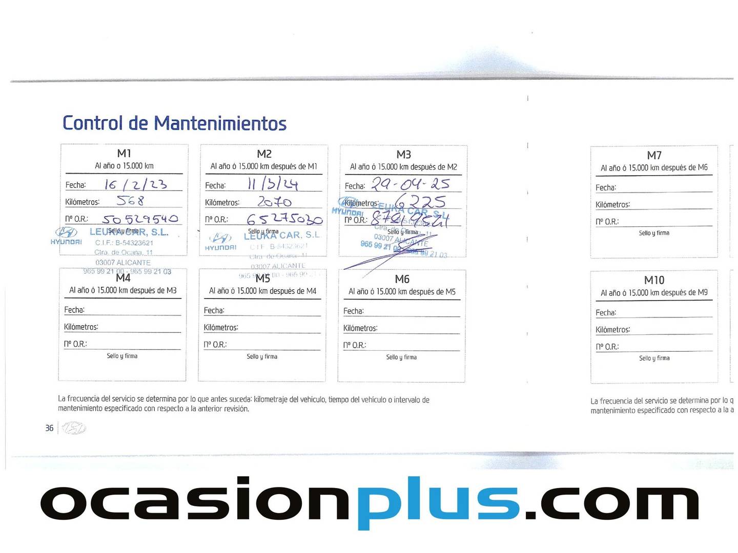 Foto del mantenimiento del Hyundai i20 Hyundai i20 1.0 TGDI Klass (100 CV)